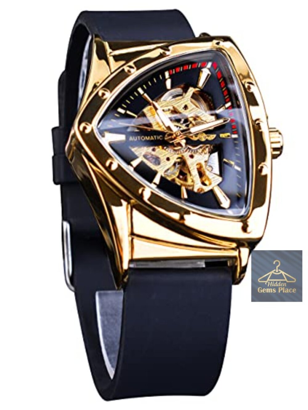Men's Automatic Skeleton Watch - Luminous Self Winding Mechanical Wrist